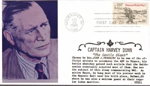 Masonic, Veterans World War I FDC, Edsel, 2154, Captain Harvey Dunn - Picture 1 of 1