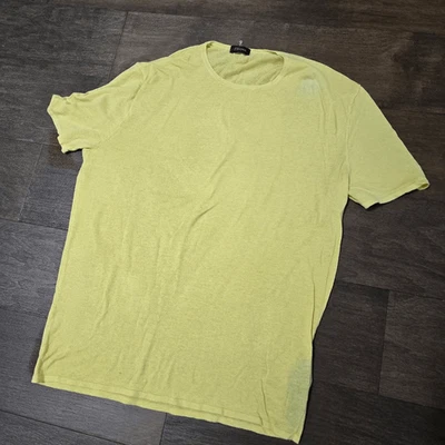 Camiseta pequeña Z Zegna amarilla lino algodón talla XL Foto 1 de 4
