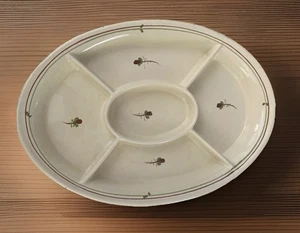 VTG Fiori DeBosco Vietri 5-Part Relish Appetizer Oval Platter Tray-Italy,Holiday - Picture 1 of 8