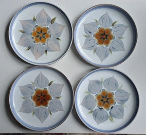 4 Vintage handbemalte Chatsworth Denby-Langley Keramik Salat Dessert Teller 8,5 - Bild 1 von 15