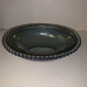 Iridescent Blue Carnival Glass Hen On Nest REPLACEMENT BOTTOM BASE ONLY 2"x7" - Picture 1 of 6