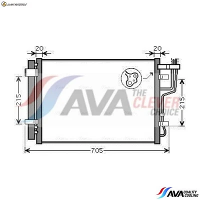 KONDENSATOR KLIMAANLAGE HY5183D FÜR HYUNDAI G4FA 1.4L G4GC 2.0L G4FC 1.6L 4cyl - Image 1 of 4