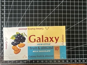 Vintage Mars Ltd Galaxy fruit and nut Milk Chocolate Bar Wrapper - Picture 1 of 2