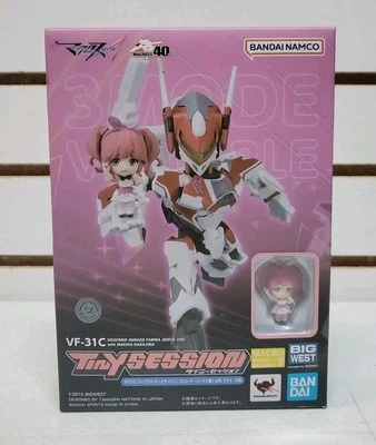 Conjunto de bonecos Tiny Session Macross Frontier VF-31C Siegfried Mirage Makina Nakajima - Imagem 1 de 4
