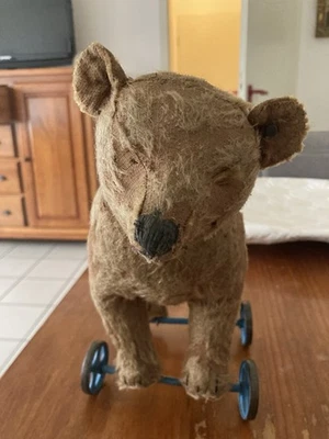 Steiff Bär auf eisernen Räder Antik 1906 -1912 - Bild 1 von 4