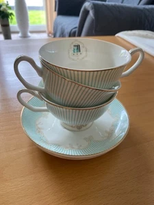 Royal Service China Porzellan Tee Tassen mit Untertassen für 6 Personen - Bild 1 von 6