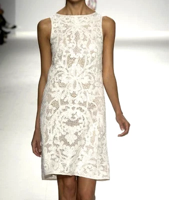 Emilio Pucci 2006 Runway Vintage Lace Embroidered Cocktail Dress US 2 4  / IT 40 - Image 1 of 4