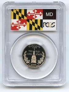 2000 S 25C Clad Maryland Quarter PCGS PR70DCAM - Picture 1 of 2