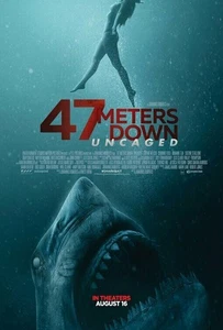 47 METERS DOWN: UNCAGED great original 27x40 D/S movie poster - Picture 1 of 1