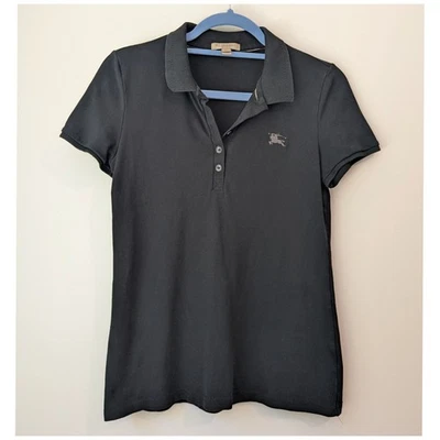 Polo Burberry Brit Algodón Piqué Logo Negro Talla US Pequeño Foto 1 de 4