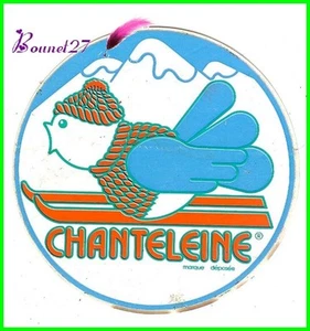 Ancien Autocollant CHANTELEINE petit oiseau sur des ski bird - Imagen 1 de 1
