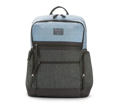 Mochila de pañales Eddie Bauer Meridian, gris/azul, NUEVA SIN ETIQUETAS Foto 1 de 4