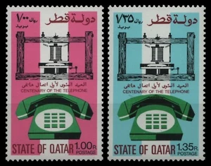 Qatar 1976 - Mi-N.o 677-678 ** - Estampillada sin montar o nunca montada - 100 años de teléfono - Imagen 1 de 1
