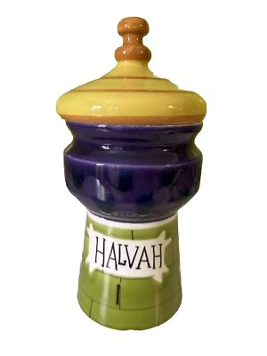 Vintage Raymor Mid Century Ceramic Halvah Canister Tent Lid Italy Pottery 11.5” - Image 1 of 4
