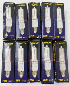 10 Pack S3157 75Q/CL/MC Bulb 75W 120V T4 Mini Candelabra E11 Clear 2900K - Picture 1 of 5