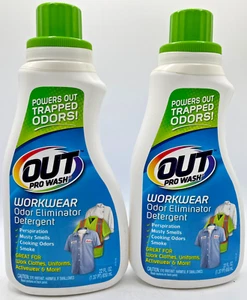 2 PACK ProWash Workwear Odor Eliminator and Stain Remover Laundry Detergent 22oz - Picture 1 of 3