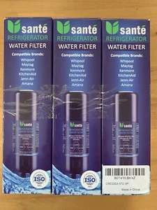 3 Pack | Sante Refrigerator Water Filter - KENMORE 46-9930, Maytag, Universal - Picture 1 of 1