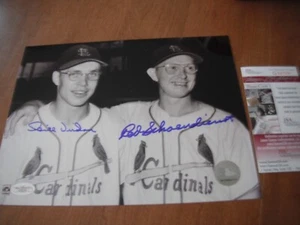 Red Schoendienst & Bill Virdon Autographed 8 x 10 Photo Cardinals Certed- JSA - Picture 1 of 3