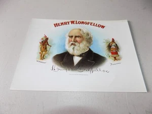 ZIGARRENBOX INNENETIKETT, HENRY WADSWORTH LONGFELLOW / Kostenloser Versand / A - Bild 1 von 1