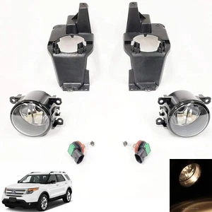 For 2011 2012 2013 2014 2015 Ford Explorer Clear Fog Light Kit w/ Brackets Bulbs - Bild 1 von 16