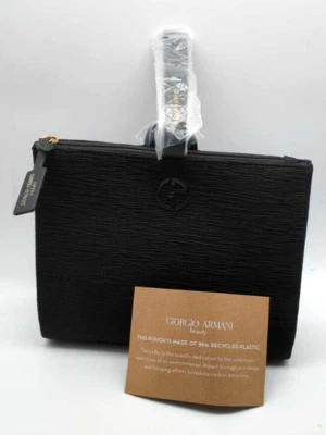 Giorgio Armani Perfumes Bolsa de Cosméticos Maquillaje Artículos de Aseo Bolsa Negra Nueva Foto 1 de 4