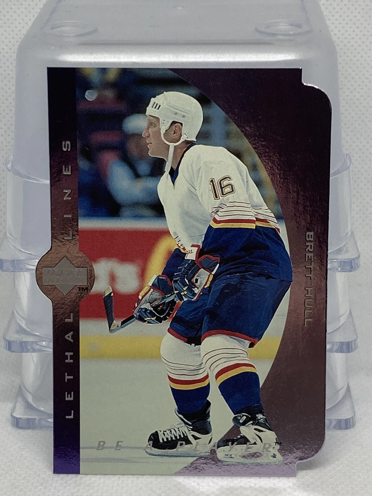 1995-96 Upper Deck Be a Player Lethal Lines Brett Hull #LL3 HOF