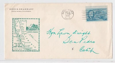 TurtlesTradingPost- First Flight AM-76 1946  Santa Maria to Santa Barbara, CA - Image 1 of 2