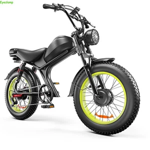 20“ 48V23Ah 2000W Fat Tire Electric Bike 75KM Range 5 Modes Hydr Brake 7-Speed - Picture 1 of 24