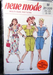 Neue Mode Womens Short Sleeve Dress Sewing Pattern M 21339 Sz 8-18 Uncut Sealed - Picture 1 of 9