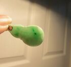 Emerald Green Calabash 葫蘆 Jadeite Jade Pendant (Grade A) 30mm x 18 mm 淡綠翡翠玉墜