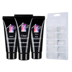 Poly Nagelverlängerung + 48 Stck. Schnellbau Form Tips Builder Set L6S3 - Bild 1 von 12