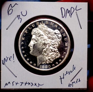 MORGAN SILBER DOLLAR 1880 S GEM BU DMPL GLASIGE MONSTER SPIEGEL MS++++++ WOW - Bild 1 von 6