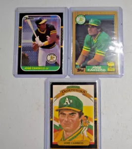 824 Lot Jose Canseco 5 MLB Cards 1987 Donruss Topps Free Us Ship - Picture 1 of 17