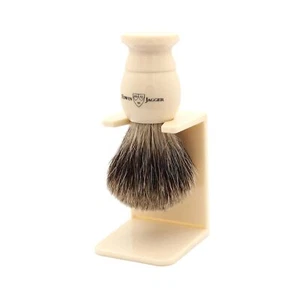 Edwin Jagger Shaving Brush Best Badger With Stand M-XL NEW - Picture 1 of 12