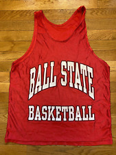 Ball State Cardinals Tank 90s Rare Basketball Practice Jersey Size L NCAA