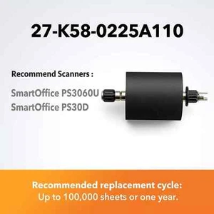 Plustek 27-K58-0225A110 Feed Roller for PS3060U PS30D - Picture 1 of 2