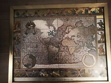 Moses Pitt 1681 World Map Framed - Nova Totius Terrarum Orbis - Gold Foil
