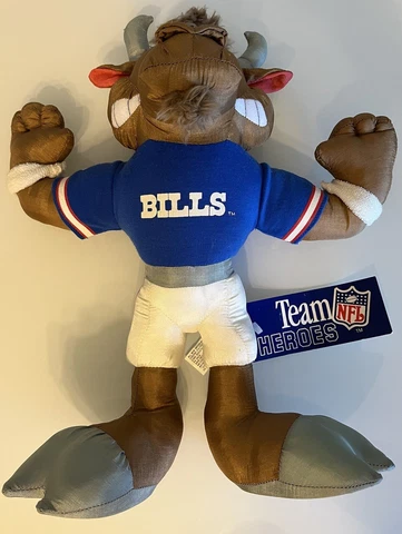 NFL Team Heroes "Stuffins" Buffalo Bills Plush Mascot Vintage (1994) NOS - (12") Cover