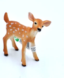 Schleich White-tailed Baby Deer 2 in Fawn Wildlife Animal Toy Model Figure 14820 - Picture 1 of 6