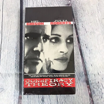 Vintage Conspiracy Theory Movie VHS Tape 1997 Mel Gibson Julia Roberts - Sealed Foto 1 de 3