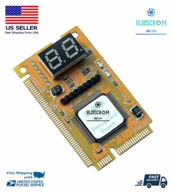 3in1 PC Laptop Analyzer Mini PCI Mini PCI-E LPC Tester Diagnostic Post Test Card - Image 1 of 4