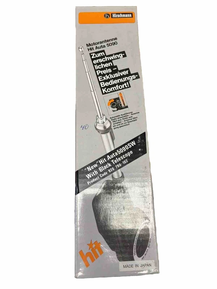 Hirschmann 12V Power Antenna Hit Auta 5090 SW Mercedes-Benz Porsche Volkswagon - Imagen 1 de 3