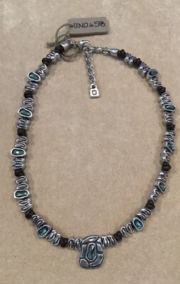 ¡COLLAR NUEVO CON ETIQUETAS UNO DE 50 VERDE AS HELL PLATA/VERDE MENTA! Foto 1 de 4