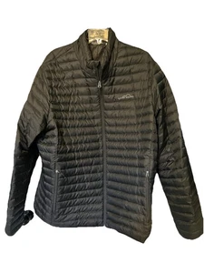 Eddie Bauer Jacke Herren XL Schwarz 650 Fill Down Puffer Packable Full Zip EB650 - Bild 1 von 11