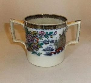 Taza de amor de cerámica victoriana: paisaje chino estampado azul con esmaltes: A/F - Imagen 1 de 10