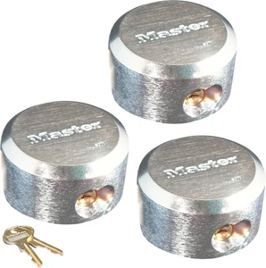 Master Lock Hidden Shackle Padlocks - (3) Keyed Alike w/ BumpStop 6271NKA-3 - Picture 1 of 4