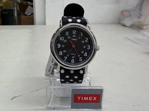 Timex Weekender Black Polka Dot Uhr TW2R63000 - Neu mit Etikett - Bild 1 von 7