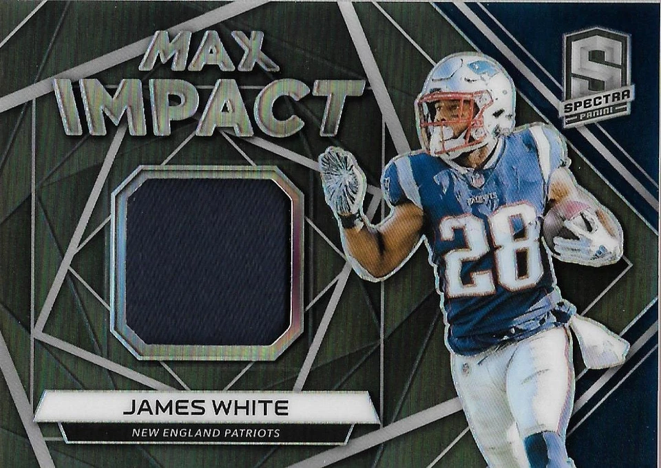 2019 Panini Spectra Max Impact Materials #31 James White Jersey /199 FB - Image 1 of 2