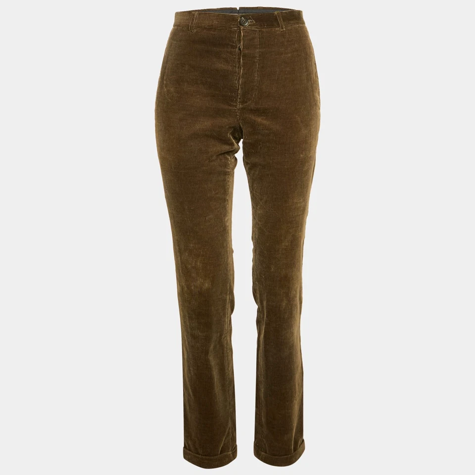 Pantalones de pana Burberry Prorsum verde caqui M Foto 1 de 4