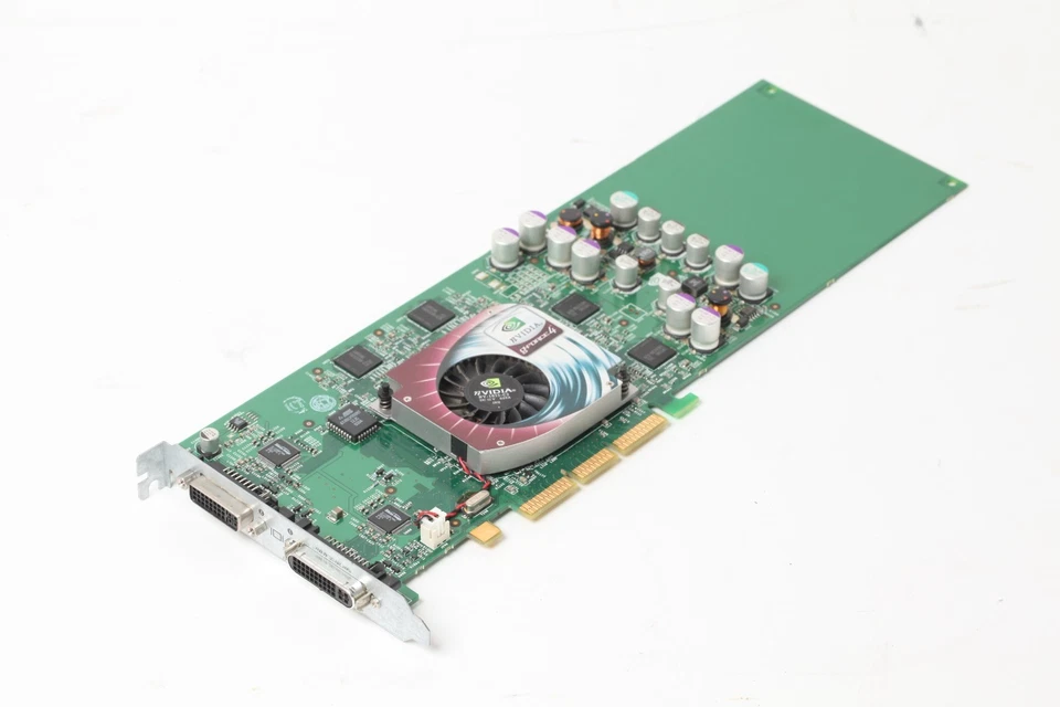 Nvidia GeForce4 TI4600 128MB DVI & ADC AGP Graphics Card (Mac G4) Noisy Fan - Image 1 of 4